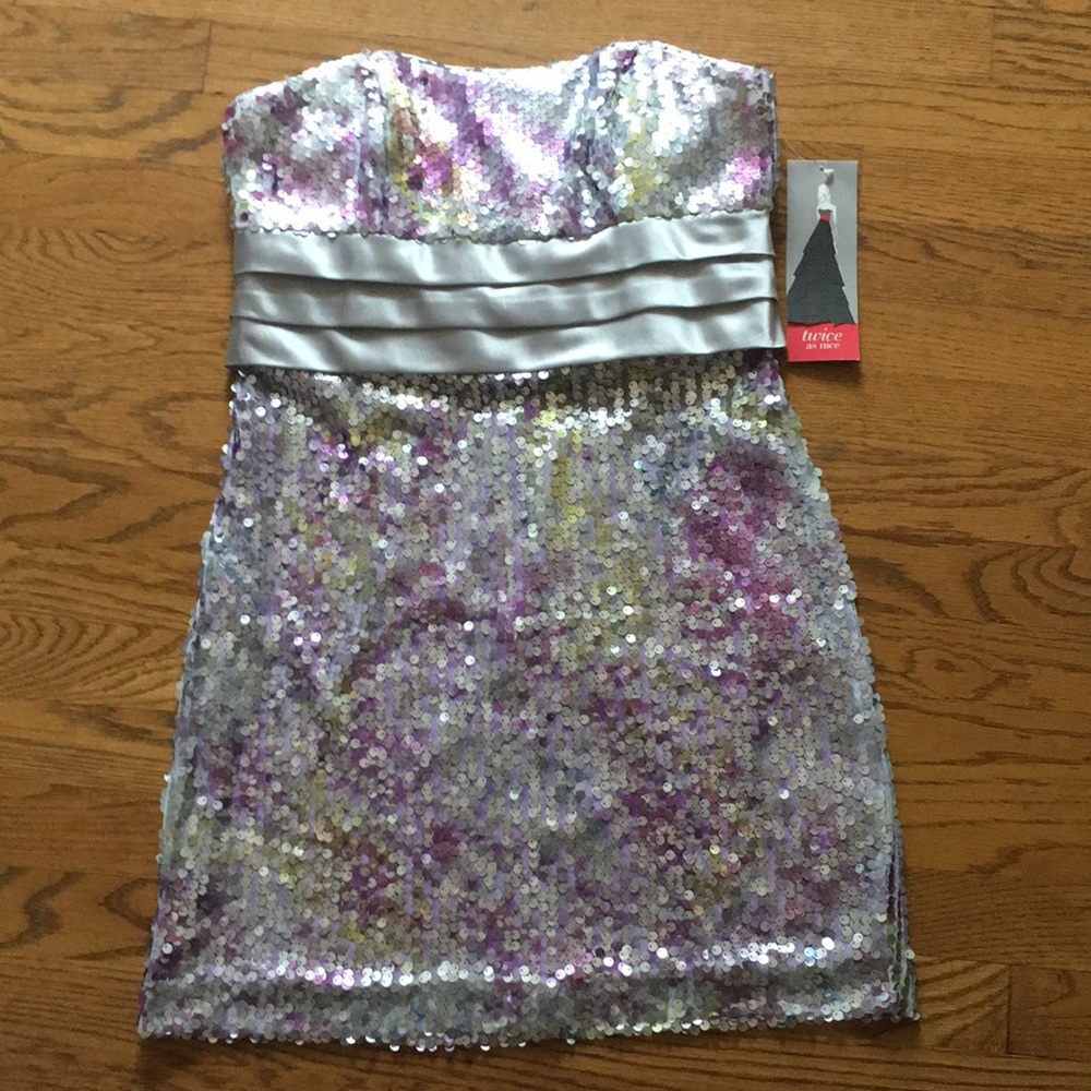 Sequined Cocktail dress by David’s Bridal size 10